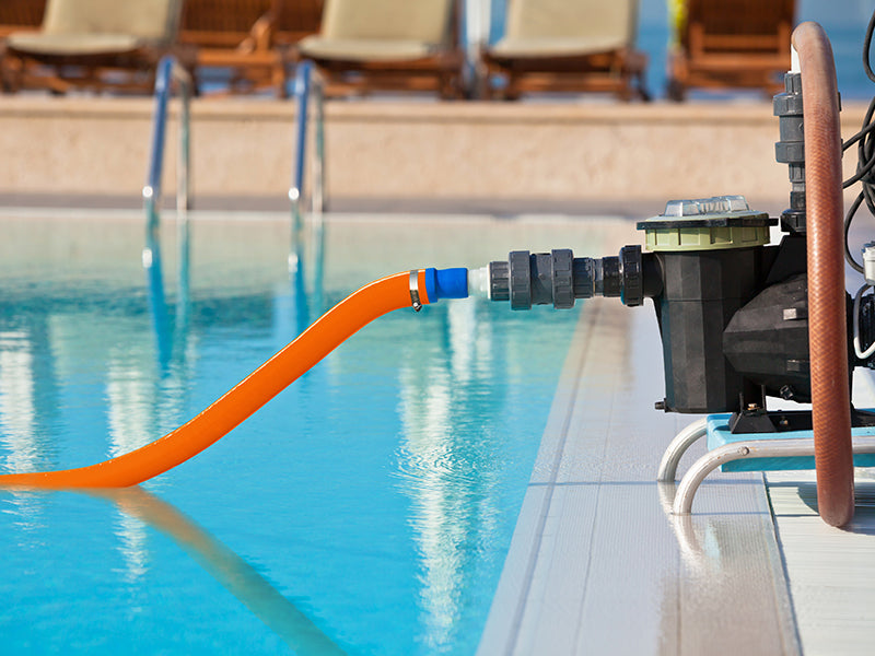 Pool Backwash Hose - Heavy Duty Burst Resistant PVC Pool Pump Hose for Inground Pools, Sump Pump Discharge & Filter Drainage, with Clamp (Orange)