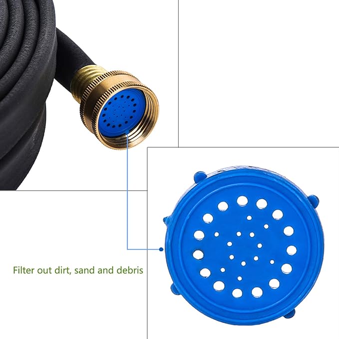 LINEX Garden Soaker hose More Water leakage Heavy Duty Metal Hose Connector Ends 1/2 inch x 50 ft