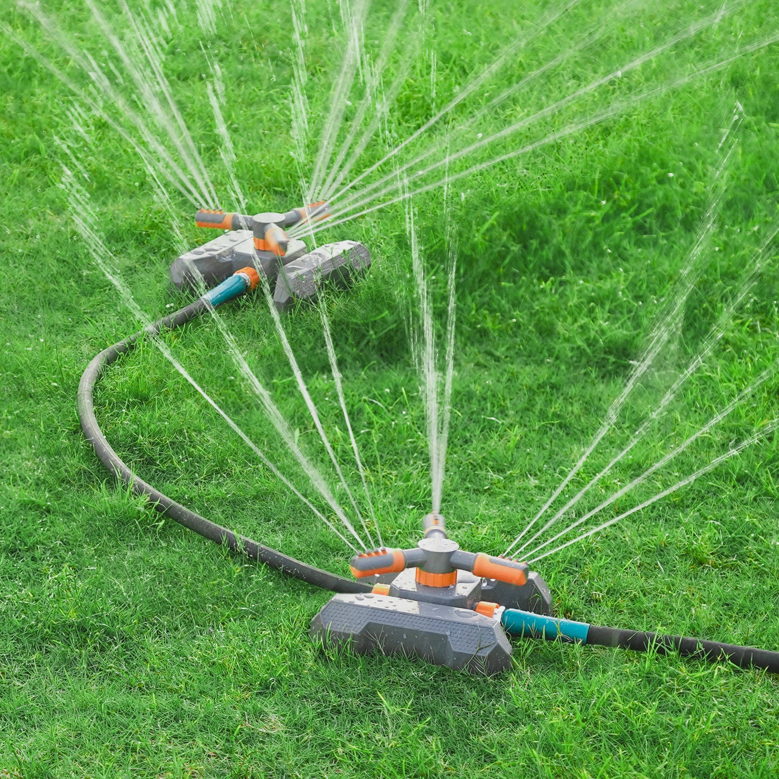 LINEX Sprinklers for Yard, 360 Degree Rotating Garden Sprinkler for Large Area Coverage, Adjustable Garden Water Sprinkler for Outdoor